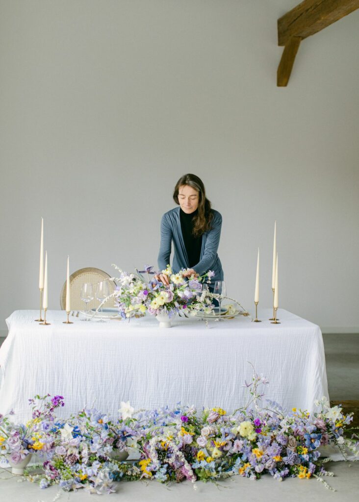 Fleuriste À la vie au vert – fleuriste table d'honneur guirlande lavande